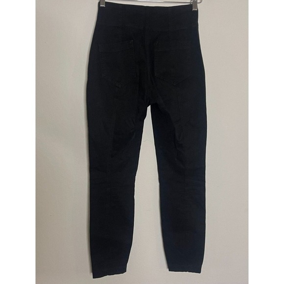 ALC Pants 4 Black Cotton Stretch Lace Up Kyle High Rise Trousers Side Zipper - Picture 7 of 9